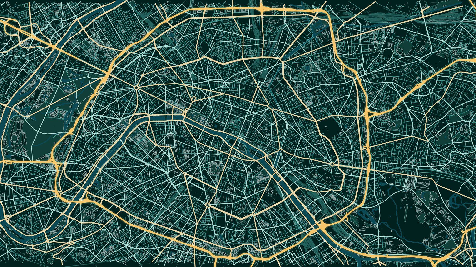Street-network map of Paris