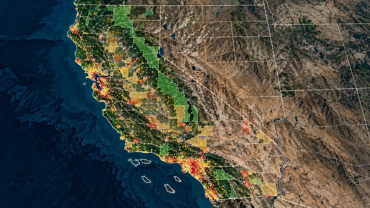 County statistics and points of interest across California